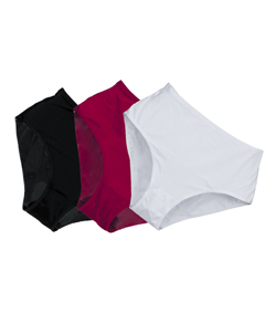 Kit 3 Calcinhas Cl�ssicas DeMillus (57850/57851) Carmim/Preta/Bege Rosado