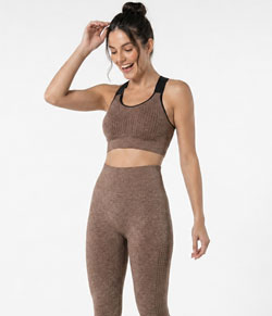 Conjunto Feminino Fitness DeMillus Stadium Ultraleve (61226/134) Bronze