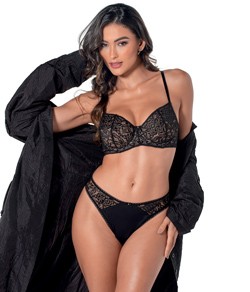 Conjunto Lingerie Rendado DeMillus Áuro (64654/51654) Preto