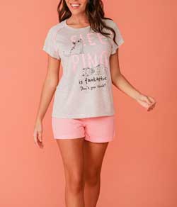 Pijama Feminino Curto Raglan Danka (6763)