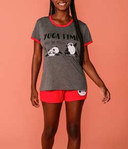 Pijama Feminino Curto Panda Danka (6775)