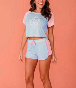 Pijama Feminino Curto Cropped Danka (6779)