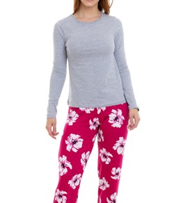 Pijama Feminino Longo Floral E-Pijama Feminino By Sepie (6059/LS223) Algodão e Viscolycra