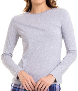 Camiseta Manga Longa Mescla de Algodão Sepie (LS223)