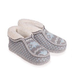 Pantufa Botinha Europa Bariloche (925) Cinza/Azul