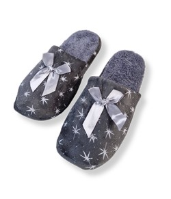 Pantufa Chinelo Com Lacinho Floff (DK-P076) Cinza