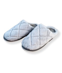 Pantufa Chinelo Peluciada Losango Floff (DK-P136) Cinza