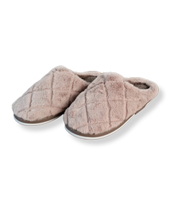 Pantufa Chinelo Peluciada Losango Floff (DK-P136) Marrom