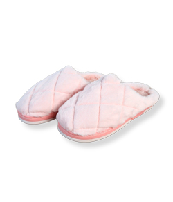Pantufa Chinelo Peluciada Losango Floff (DK-P136) Rosa Claro
