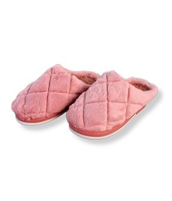 Pantufa Chinelo Peluciada Losango Floff (DK-P136) Rosa