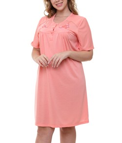 Camisola Curta Bordada Gislal (14109) Poliviscose - Laranja