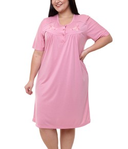 Camisola Curta Bordada Gislal (14109) Poliviscose - Rosa