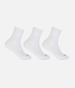 Kit 3 Meias Cano Médio Atoalhada Hoahi Branco - Algodão