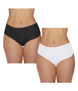 Kit 2 Calcinhas Sem Costura Hanes (1147) Branco/Preto