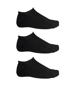 Kit 3 pares de meias Sapatilha Hanes (5190) Algodão - Preto