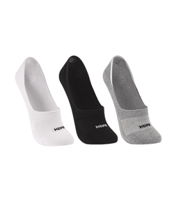 Kit Com 3 Pares de Meia Sapatilha Invisível Hope (IKTAC630) Cinza Mescla/Preto/Branco