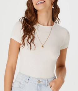 Blusa Feminina Cropped Ribana Fru Fru Hering