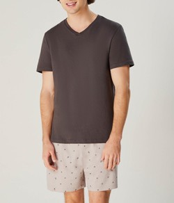 Pijama Masculino Curto Palmeiras Hering 100% Algodão