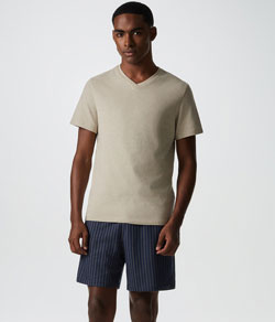 Pijama Curto Masculino Listrado Hering Algodão