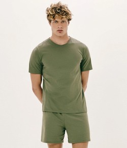 Pijama Masculino Curto 100% Algodão Pima Hering - Verde