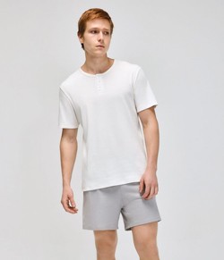 Pijama Masculino Curto Gola Portuguesa Hering - Algodão