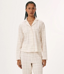 Pijama Feminino Longo Americano Hering - 100% Algodão
