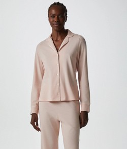 Pijama Americano Feminino Longo Hering 100% Algodão - Rosa