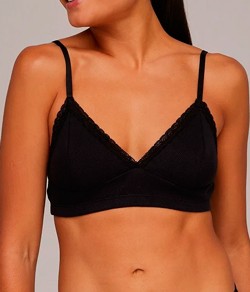 Suti� Top Tri�ngulo Ribana Cotton/Algod�o/Algod�o com Renda Hering