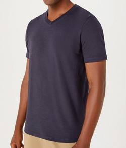 Camiseta Masculina Manga Curta Hering 100% Algodão - Azul Escuro