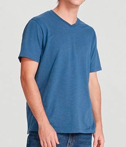 Camiseta Masculina Manga Curta Hering 100% Algodão - Azul