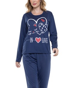Pijama Feminino Longo In Love Kafá (070)