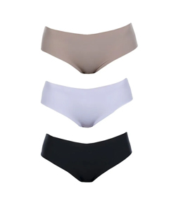 Kit 3 Calcinhas Boneca Bruvi (1149) Preto/Chocolate/Branco