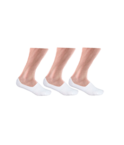 Kit 3 Pares de Meias Invis�veis Unissex Lupo (03282-001) Branco