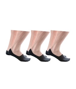 Kit 3 Pares de Meias Invis�veis Unissex Lupo (03282-001) Preto