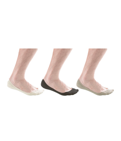 Kit 3 Pares de Meias Invisíveis Unissex Lupo (03287-001) Branco/Bege/Preto