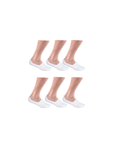 Kit 6 Pares de Meias Invisíveis Unissex Lupo (03282-001) Branco