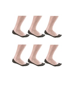 Kit 6 Pares de Meias Invisíveis Unissex Lupo (03287-001) Preto
