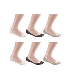 Kit 6 Pares de Meias Invisíveis Unissex Lupo (03287-001) Branco/Bege/Preto