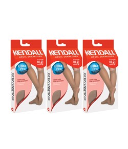 Kit 3 Pares de Meias Kendall 3/4 M�dia Compress�o (1671) - Mel