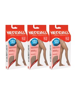 Kit 3 Meia Calça Kendall Média Compressão Sem Ponteira (1701) - Mel