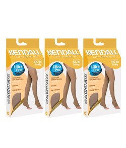 Kit 3 Pares de Meias Kendall 7/8 Alta Compress�o (1713) Sem Ponteira - Mel