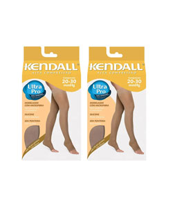 Kit 2 Pares de Meias Kendall 7/8 Alta Compress�o (1713) Sem Ponteira - Mel