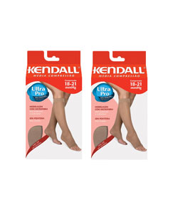 Kit 2 Pares de Meias Kendall 3/4 M�dia Compress�o Sem Ponteira (1871) - Mel