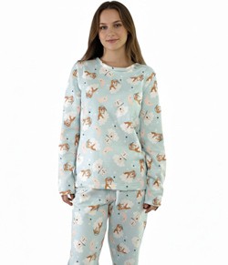 Pijama Feminino Longo Ursos Kanto dos Sonhos (5700)