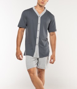Pijama Masculino Curto Abertura Frontal KPR (173021/73021) 100% Algodão