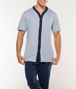Pijama Masculino Longo Abertura Frontal KPR (173022/73022) 100% Algod�o