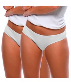 Kit 2 Calcinhas Algod�o/Cotton KPR (982) Brancas