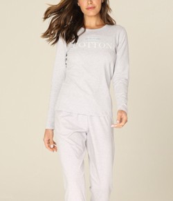 Pijama Feminino Longo Love Cotton/Algod�o Laibel (15.801822) Algod�o