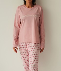 Pijama Longo Cold Laibel (15.802284) Algod�o - Rosa