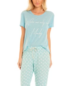 Pijama Feminino Longo Poá Laibel (15.800709) Algodão e Viscose